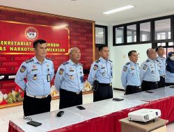 Jelang Idul Fitri 1444 H, Lapas Narkotika Pamekasan Ikuti Apel Pengamanan Mudik Kemenkumham