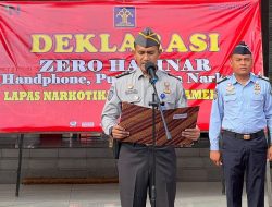 Wujud Komitmen, Lapas Narkotika Pamekasan Gelar Apel Deklarasi Zero Halinar Tahun 2023