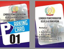 Tingkatkan Pelayanan, Lapas Pamekasan Berikan Fasilitas Kartu Parkir Bagi Pengunjung