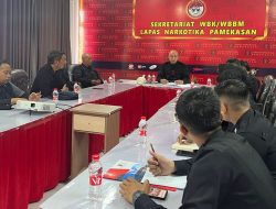 Kalapas Narkotika Pamekasan Yhoga Aditya Ruswanto Pimpin Langsung Rapat Tim Kerja Skrining TBC WBP