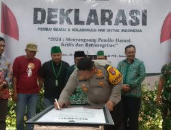 HMI Deklarasi Pemilu 2024 Damai, Kapolres Pamekasan Ajak Para Tokoh Pemuda Jaga Harkamtibmas