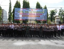 Apel Gelar Pasukan Patroli Skala Besar TNI-POLRI, Inilah 7 Penekanan Kapolres Pamekasan