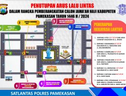 Satlantas Polres Pamekasan Rekayasa Lalulintas saat Pemberangkatan Jamaah Haji 2024