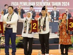 KPU Jatim Gelar Rapat Pleno Terbuka Pengundian dan Penetapan Nomor Urut Paslon Pilgub 2024