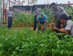 Lapas Narkotika Pamekasan Panen Kangkung Hasil Budidaya Warga Binaan