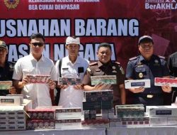 Kejari Jembrana Musnahkan Ratusan Ribu Bungkus Rokok Ilegal, Hasil Sitaan Empat Terpidana